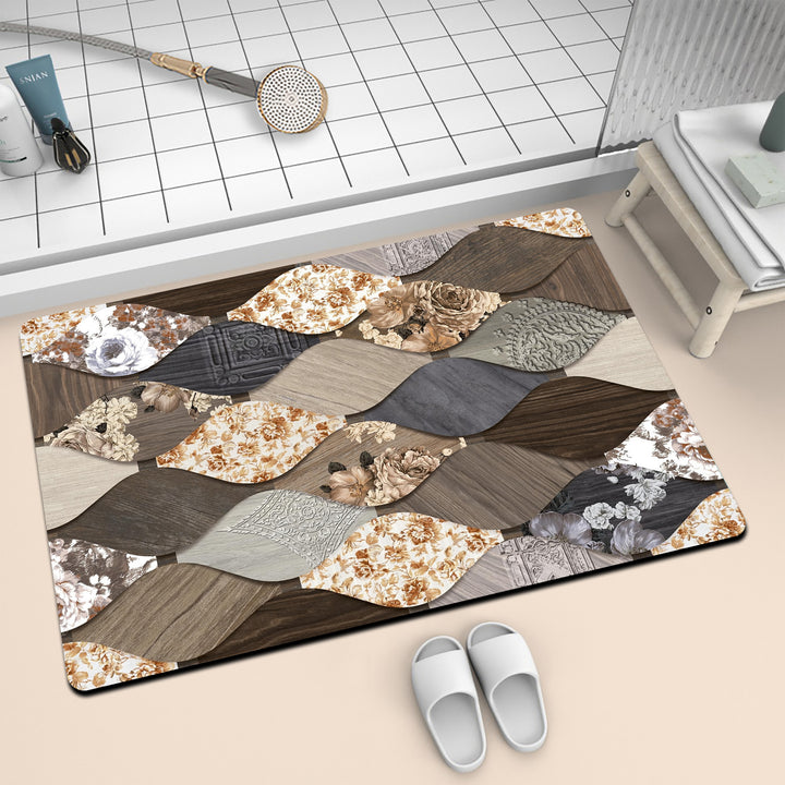 Künstlerische Mosaik-Badmatte Karnz