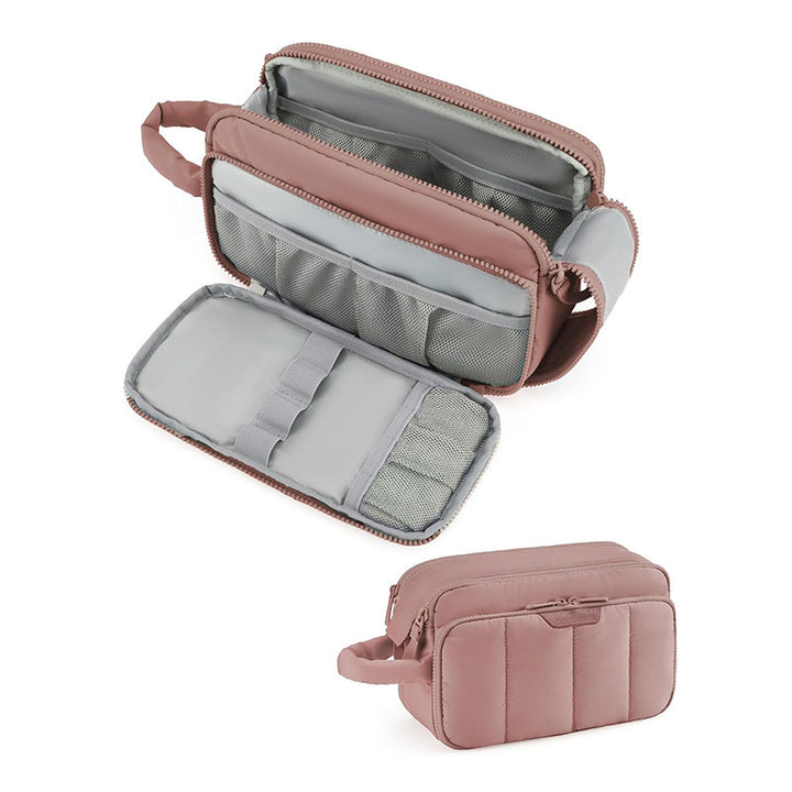 Kosmetik-Organizer Tasche mit Mehreren Fächern und Abnehmbarem Innenfach Karnz