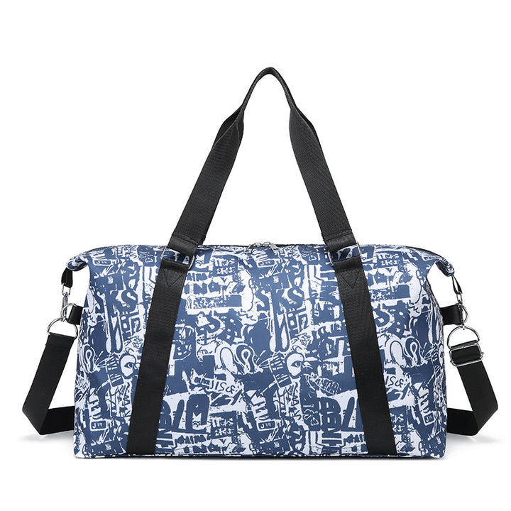 Grafisch gemusterte Sport-Duffel-Tasche Karnz