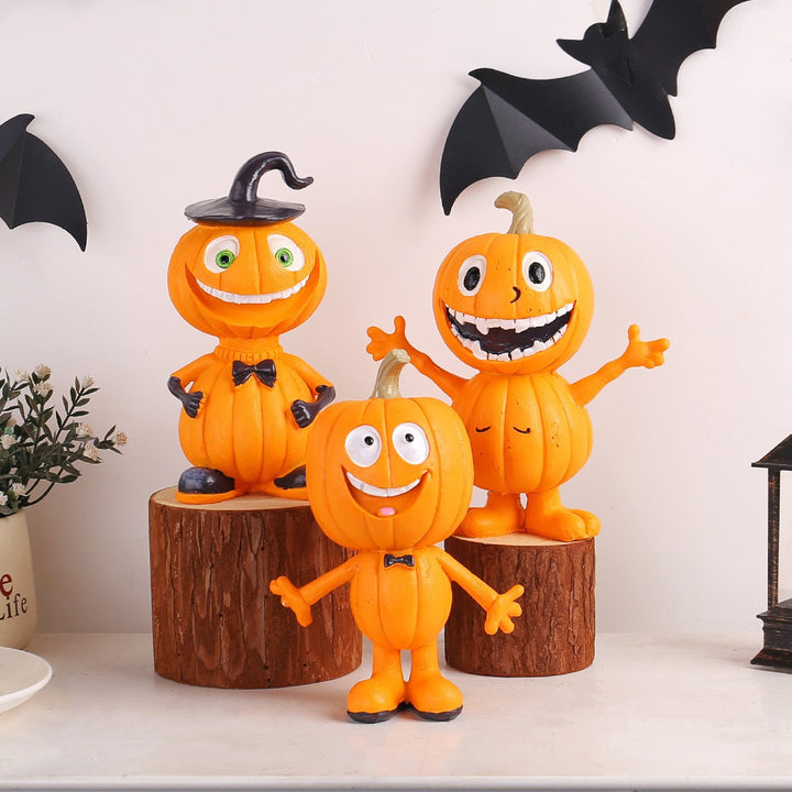 Lustige Halloween Kürbisfigur Karnz