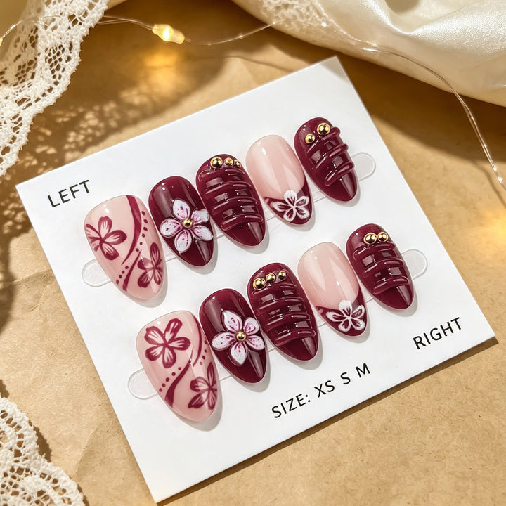 Artisan Floral Press-On Nageldesign