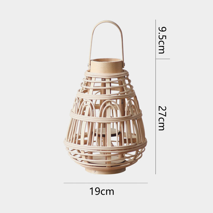 Handgefertigte Rattan-Laterne Karnz