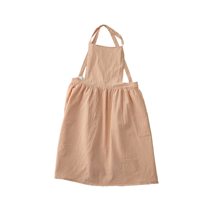 Leichtes Baumwoll-Latzkleid mit verstellbaren Trägern und seitlichen Taschen