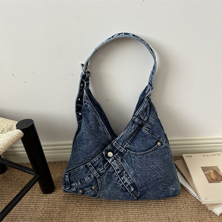 Stilvolle Denim Slouchy Tote Bag