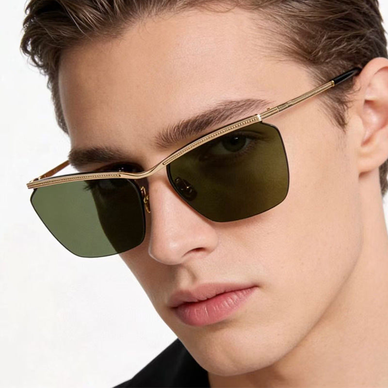 Damen Modische Sonnenbrille mit filigranem Rahmen und sanftem Farbverlauf Karnz