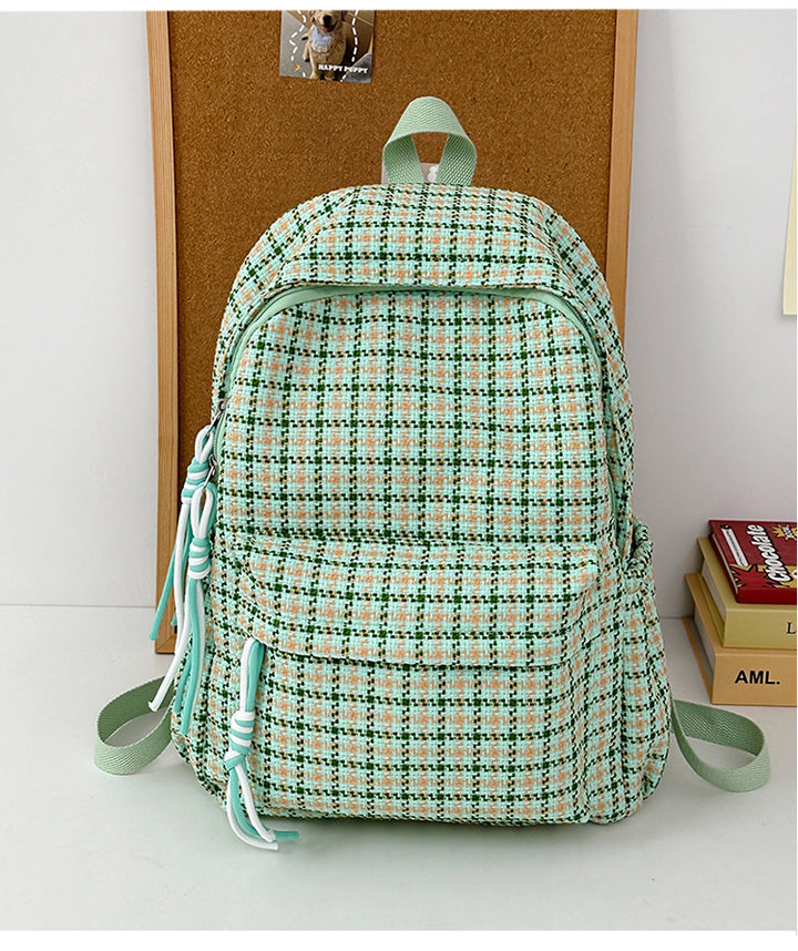 Stylische kariert gemusterte Rucksack