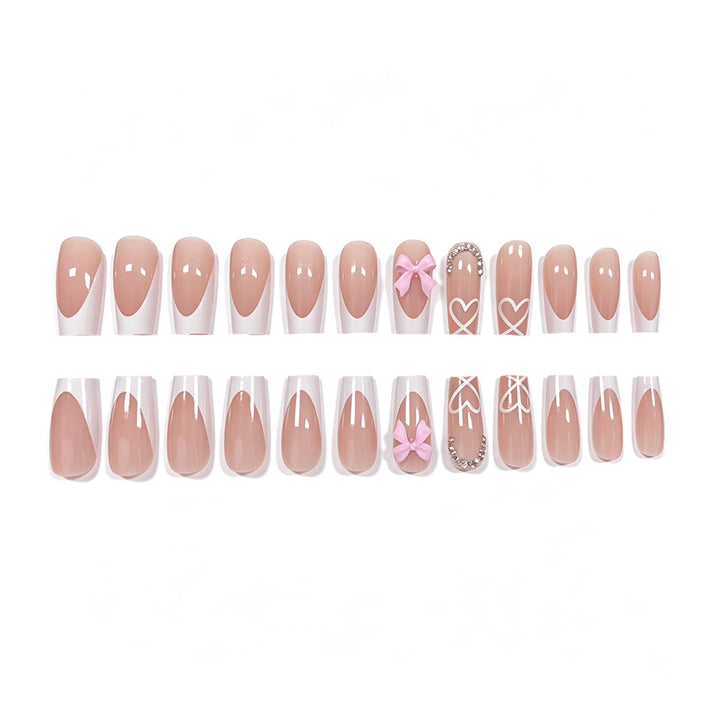 Dekoratives Herzdesign Acryl-Nagelverlängerungen Karnz