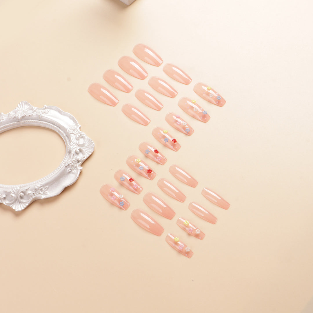 Floral Design Press-On Nagelset Karnz