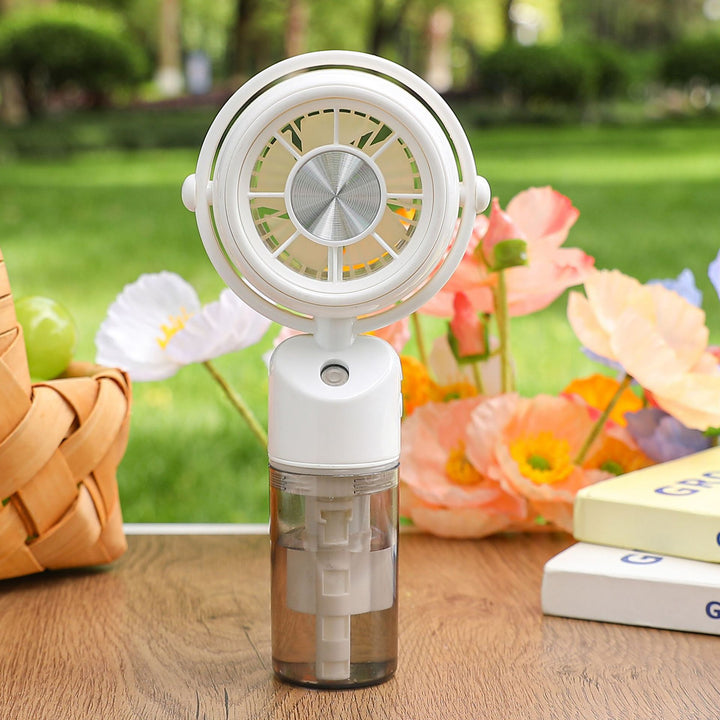 Damen tragbarer Mini-Ventilator mit integrierter Nebelfunktion Karnz