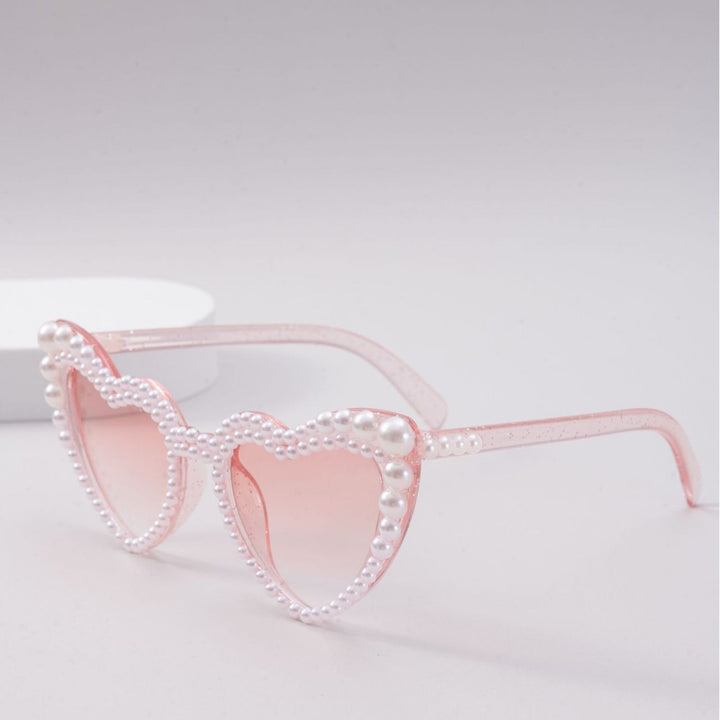 Damen Designer-Sonnenbrille mit Perlenrahmen von Karnz