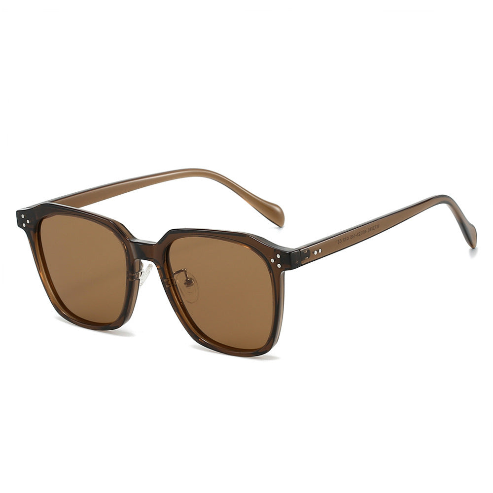 Damen quadratische Sonnenbrille mit modernem Materialmix Karnz