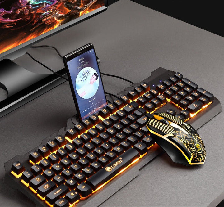 Mechanische Gaming-Tastatur und Hochleistungs-RGB-Maus-Kombo Karnz