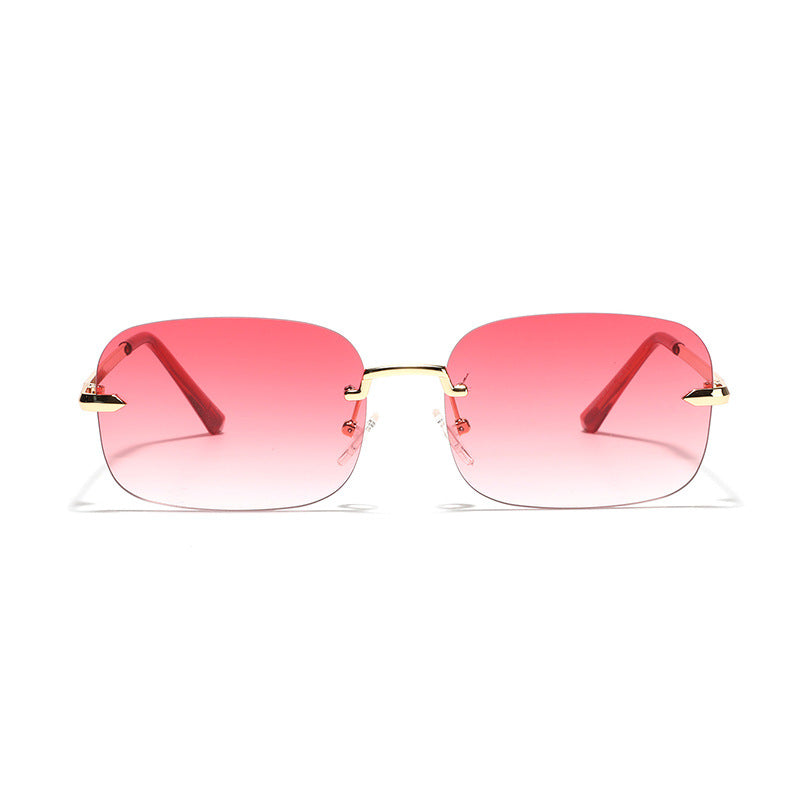 Damen Oversized Sonnenbrille mit filigranem Metallrahmen Karnz