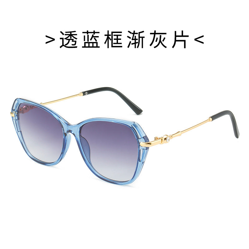 Damen modische Cat-Eye Sonnenbrille mit elegantem Metallrahmen Karnz