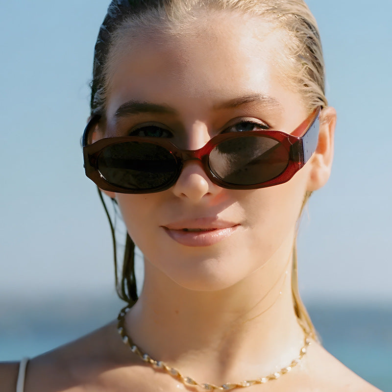 Damen extravagante Sonnenbrille im stilvollen Retro-Design Karnz