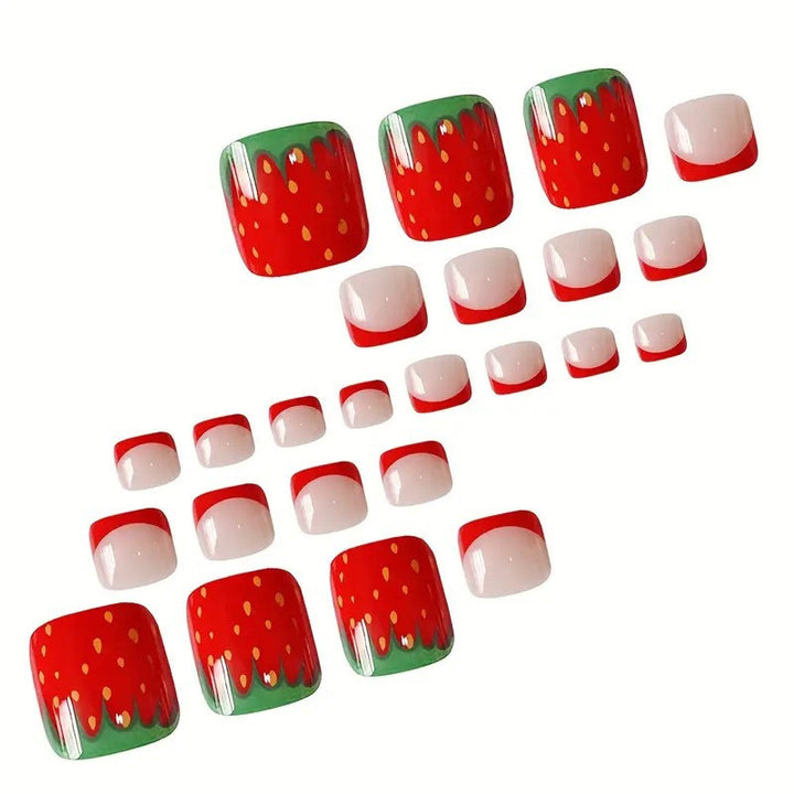 Künstlerisch Strawberry-Themen Pediküre Karnz