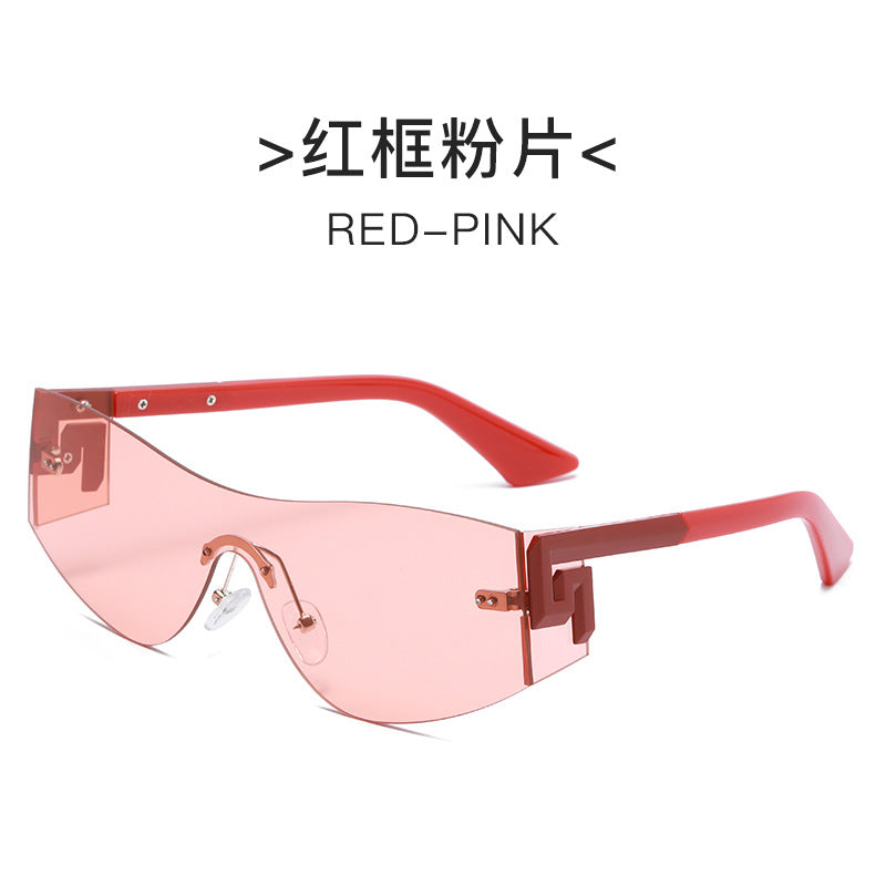 Damen futuristische Oversized-Sonnenbrille mit markantem Design Karnz