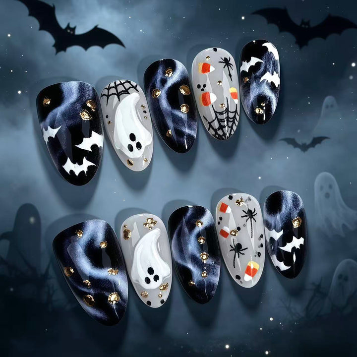 Halloween-Themen Press-On Nail Art Set 1790745925