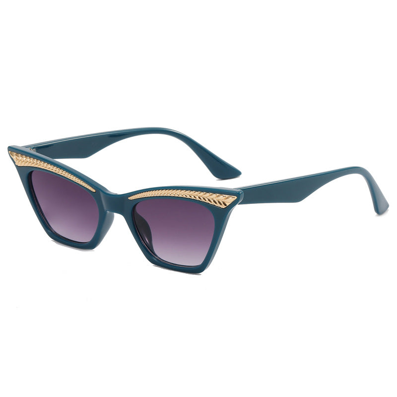 Damen Cat-Eye Sonnenbrille mit luxuriösem Detail Karnz