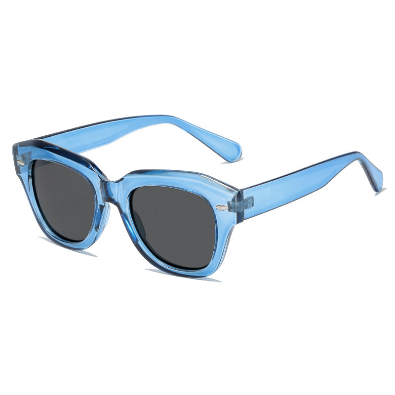 Damen stylische Sonnenbrille im modernen Design mit transparentem Rahmen Karnz