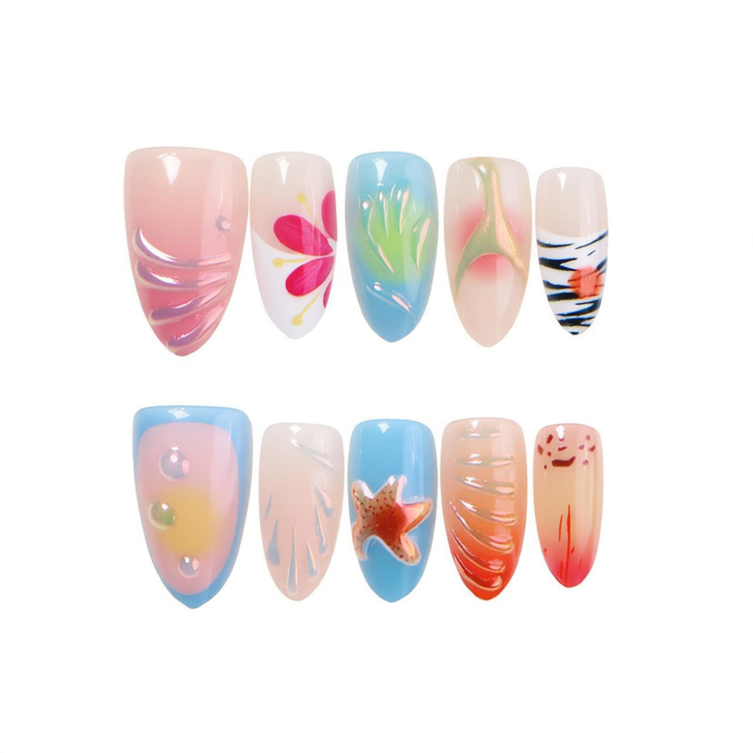 Themenbezogene Press-On Nagelkunst Kollektion Karnz