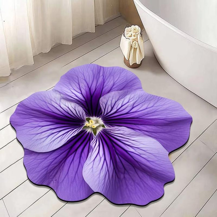 Blumenförmiger Plüsch-Teppich