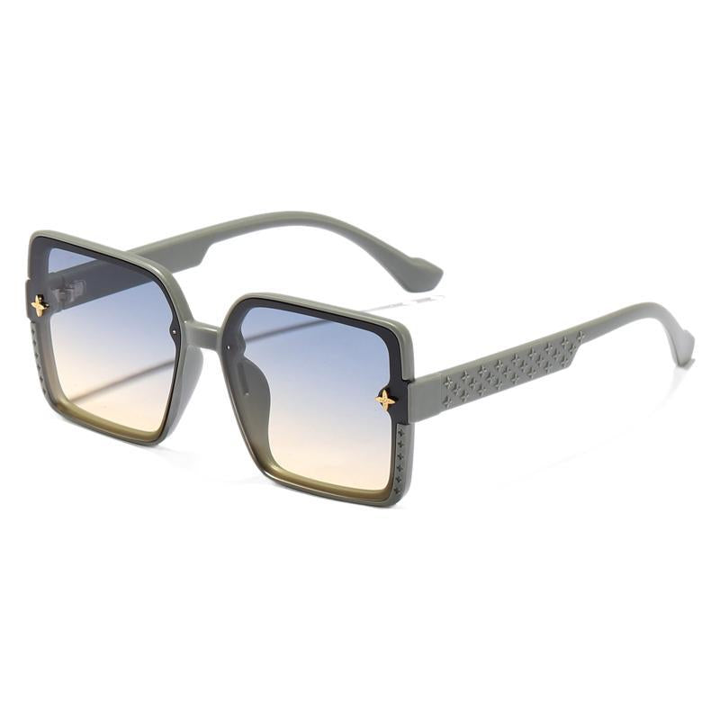 Damen modische quadratische Sonnenbrille mit verziertem Rahmen Karnz