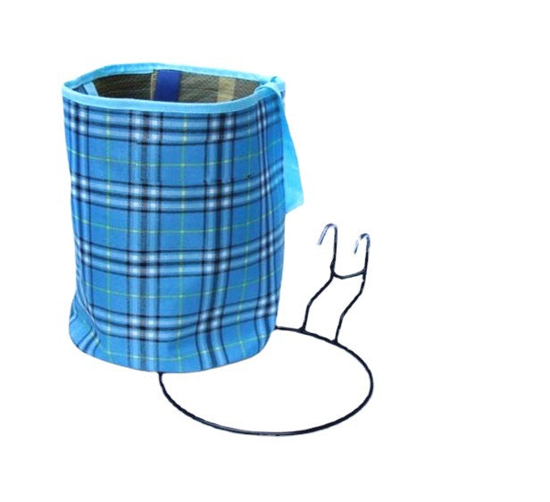 Karierte Kletterschraube mit Fleece-Futter, Bürstenhalter und Gurtband Karnz