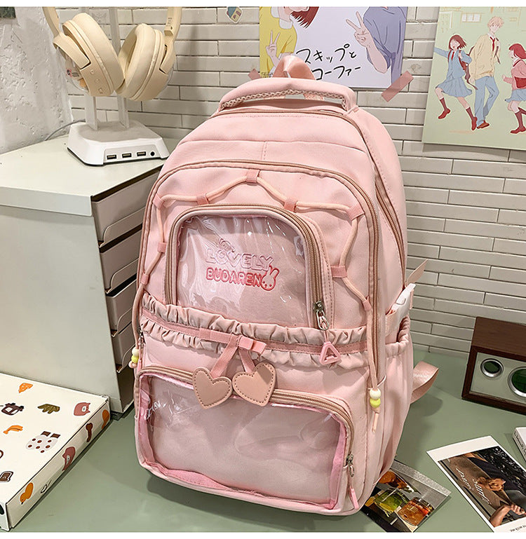 Transparenter Fronttasche Freizeit Rucksack Karnz