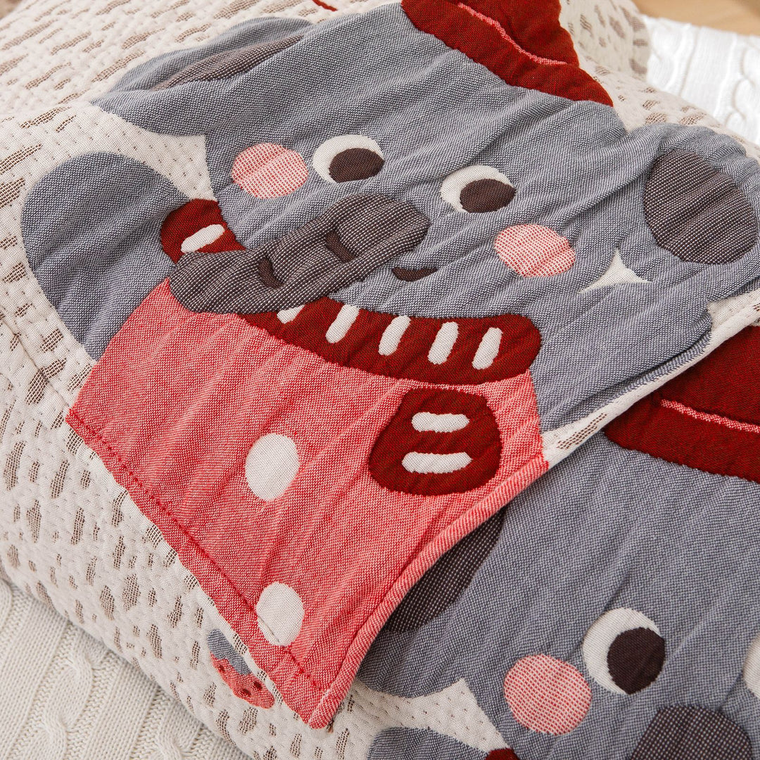Damen Kissenbezug mit winterlichem Pinguin-Motiv Karnz