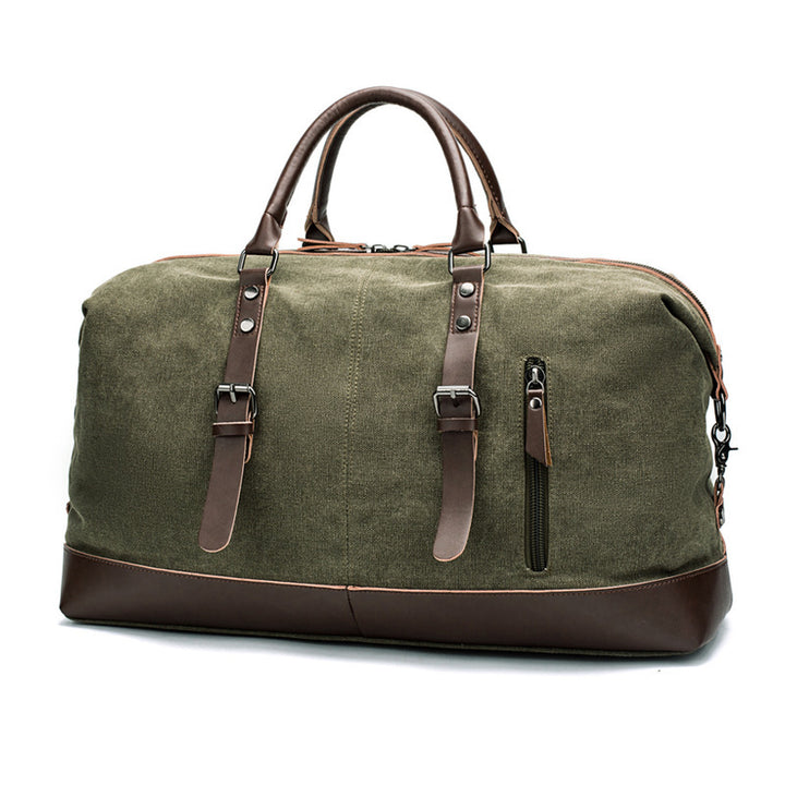Geräumige Reisetasche Aus Robustem Canvas und Leder Karnz
