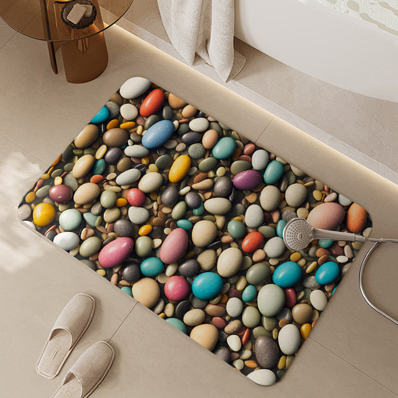 Abstract Floral Design Badematte