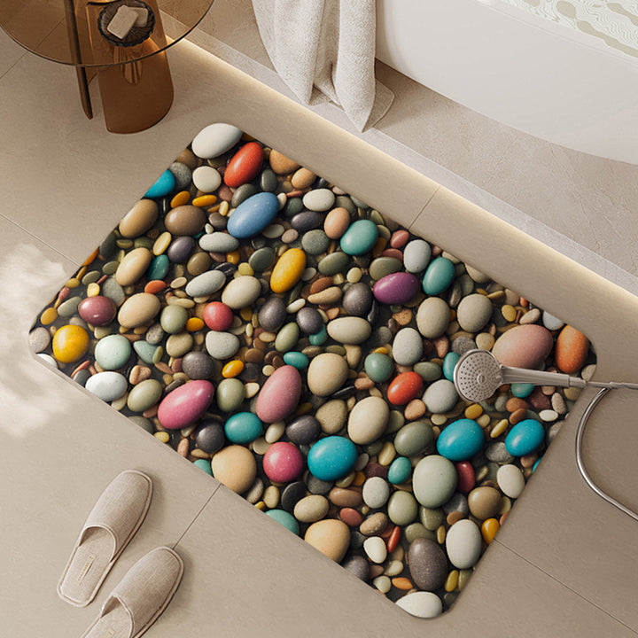 Abstract Floral Design Badematte