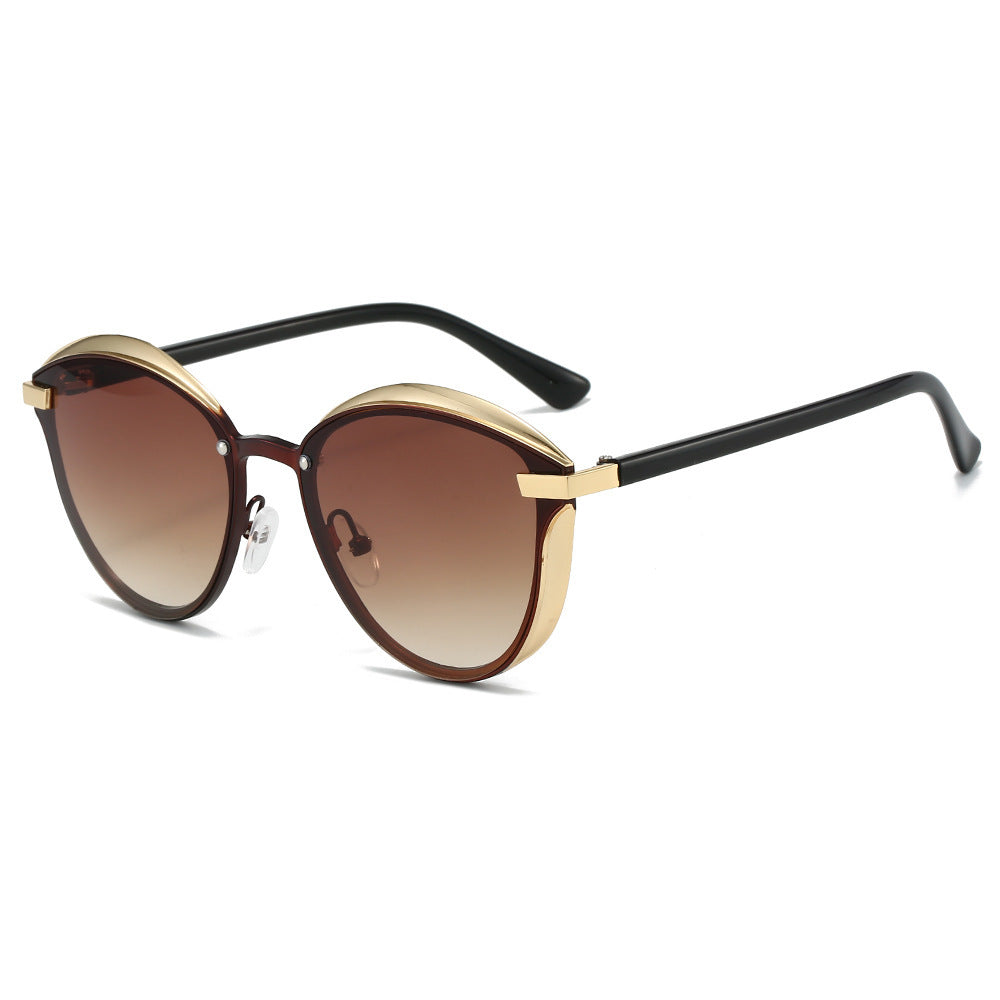 Damen Sonnenbrille mit luxuriösem Metallrahmen und harmonischer Kontur Karnz