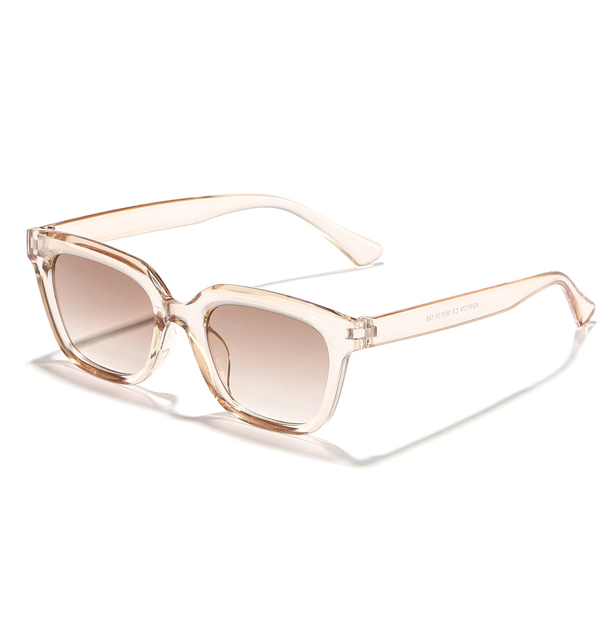 Damen Moderne quadratische Sonnenbrille mit stilvollem Transparenzrahmen Karnz