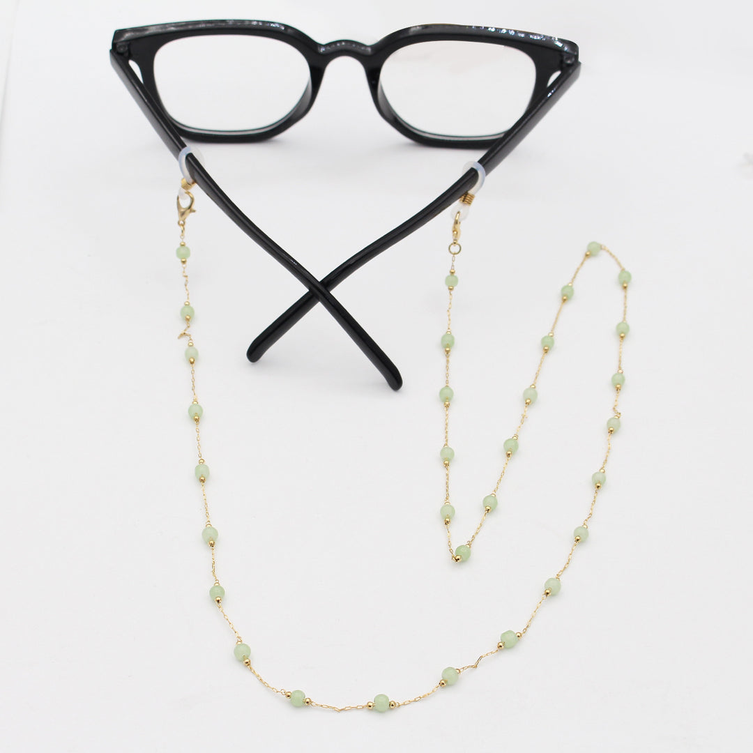 Elegante Perlen Brillenhalter Kette Karnz