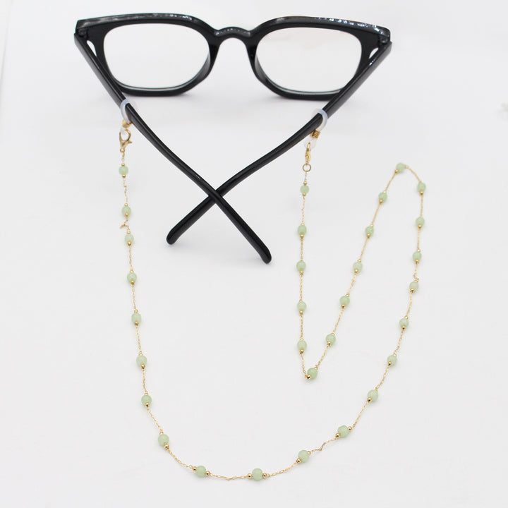 Elegante Perlen Brillenhalter Kette Karnz