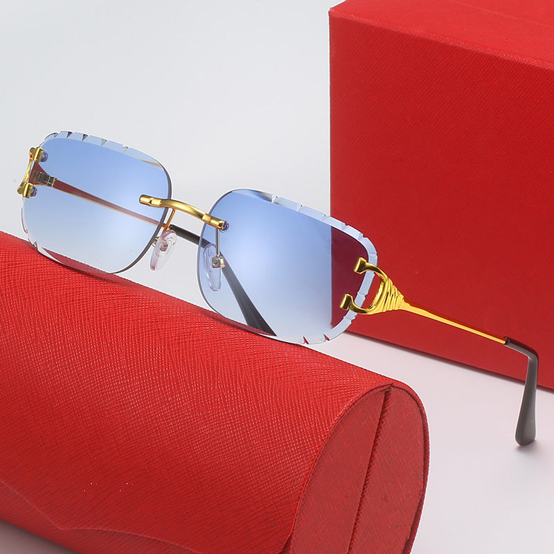 Damen Designer-Sonnenbrille mit einzigartig geformtem Rahmen und UV-Schutz Karnz