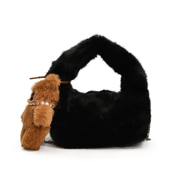 Plüsch-Fell Mini-Handtasche
