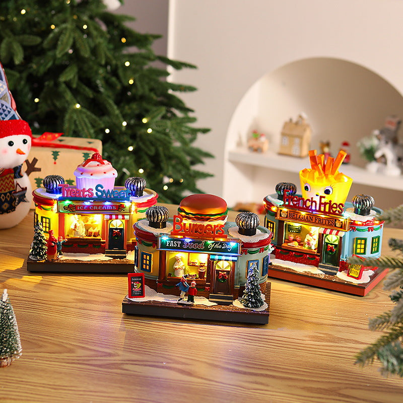 Nostalgische Eisdiele mit LED-Beleuchtung Karnz