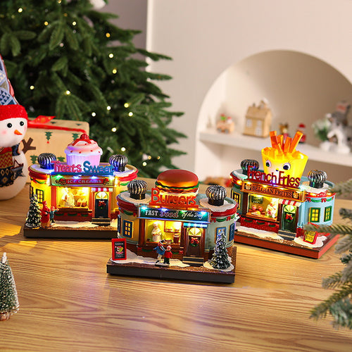 Nostalgische Eisdiele mit LED-Beleuchtung Karnz