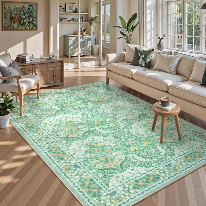 Floral Botanischer Teppich Karnz