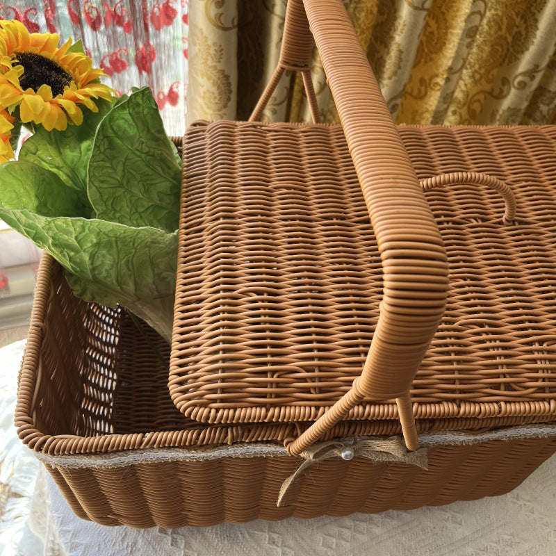 Eleganter Geflochtener Picknickkorb Karnz
