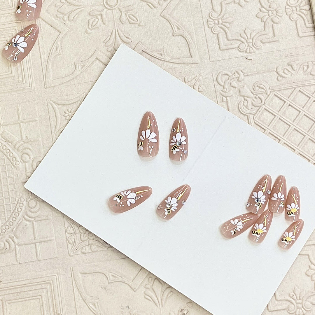 Künstlerische Blumeneindruck-Nagelspitzen Karnz