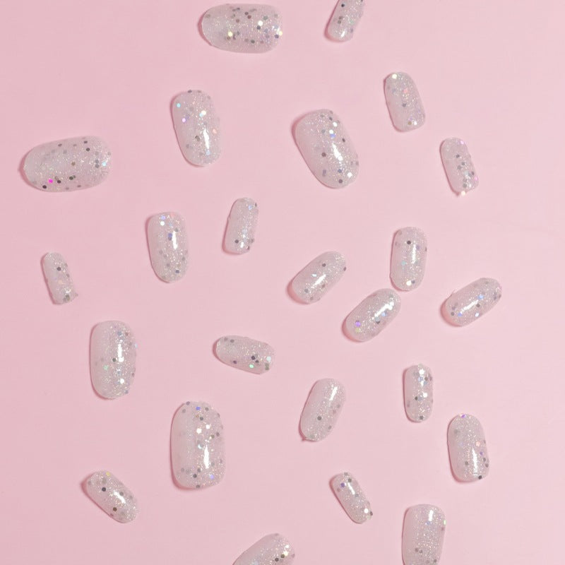 Glamouröser Glitzer Press-On Nagelset Karnz