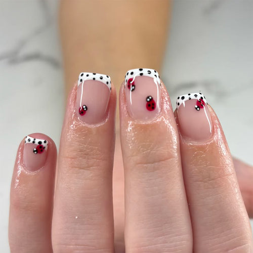 Kunstvolle Nagelkunst mit Marienkäfer-Motiven Karnz