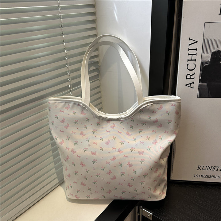 Blumenmuster Einkaufs-Totetasche Karnz