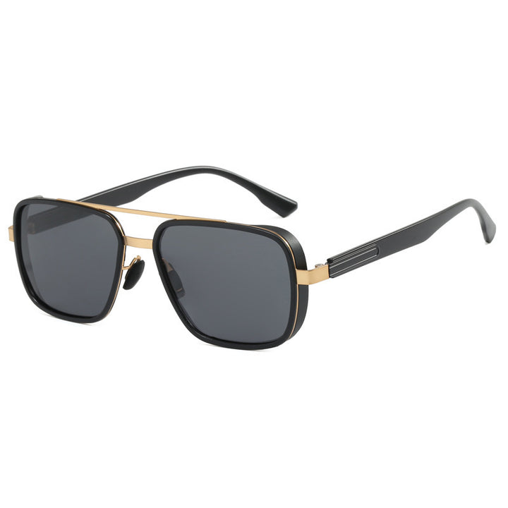 Damen elegante quadratische Sonnenbrille mit hochwertigem Metallrahmen Karnz