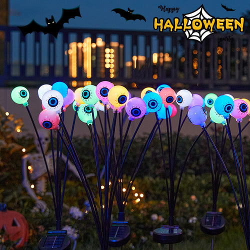 Gruselige Gartenlichter mit Augen-Motiv Karnz
