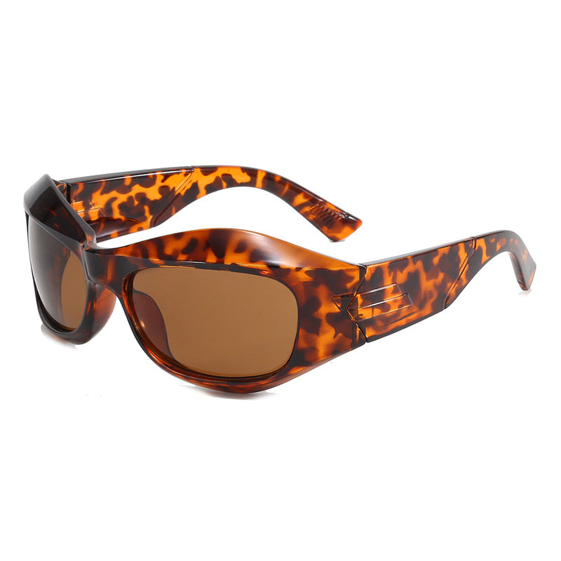 Damen Retro-Sonnenbrille im trendigen Schilddesign Karnz
